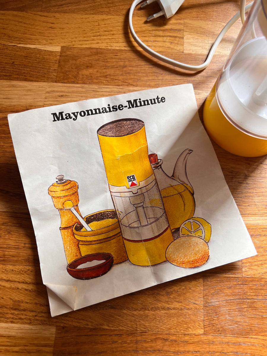 Mayonnaise minute jaune SEB vintage - Fonctionne Blanc/Jaune Plastique -  Vendu