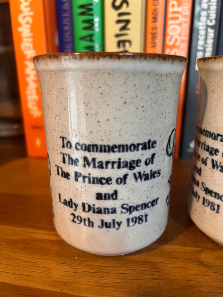 Mug vintage en grès Prince Charles et Diana - Dunoon Ceramics Scotland - 1981