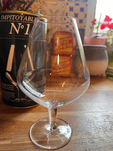 Verre de dégustation vintage Impitoyable N°1 en cristal pour vins rouges jeunes et alcools - 1984