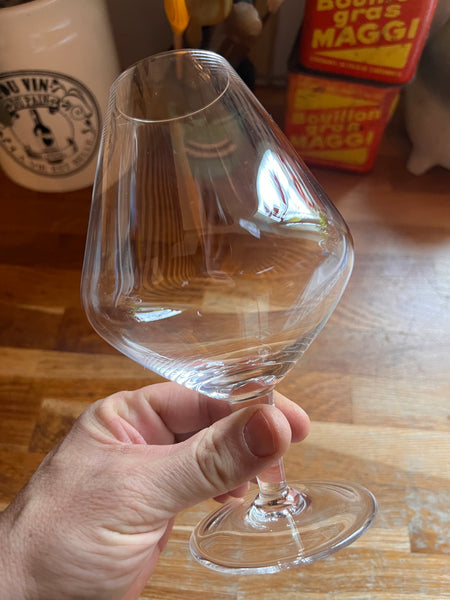 Verre de dégustation vintage Impitoyable N°1 en cristal pour vins rouges jeunes et alcools - 1984