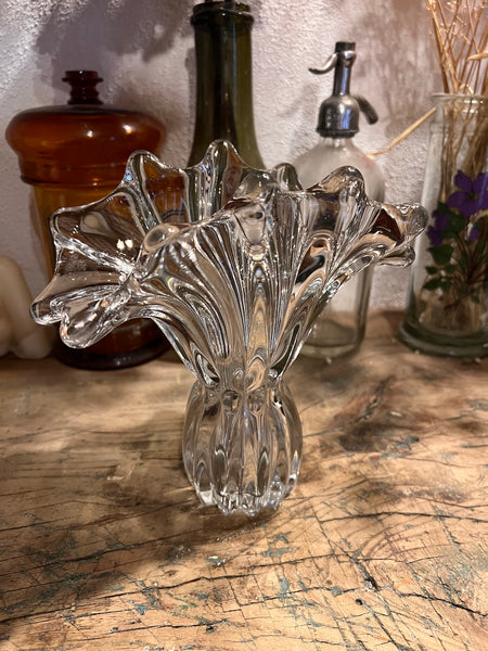 Vase vintage bonbon en cristal de Vannes le Chatel- Années 60/70