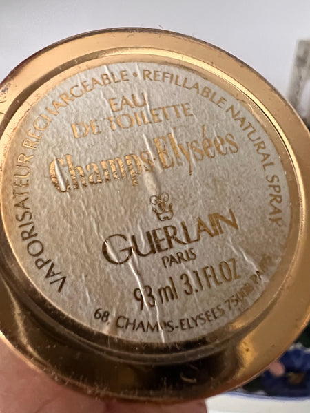 Flacon / étui de vaporisateur rechargeable vintage Parfum Guerlain Champs Elysées 93ml