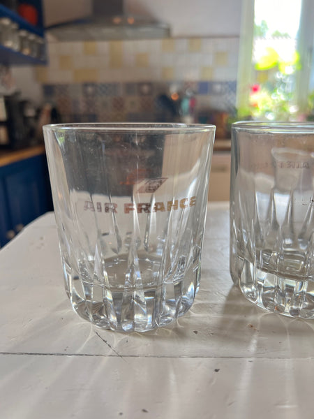 2 verres à whisky vintages Air France