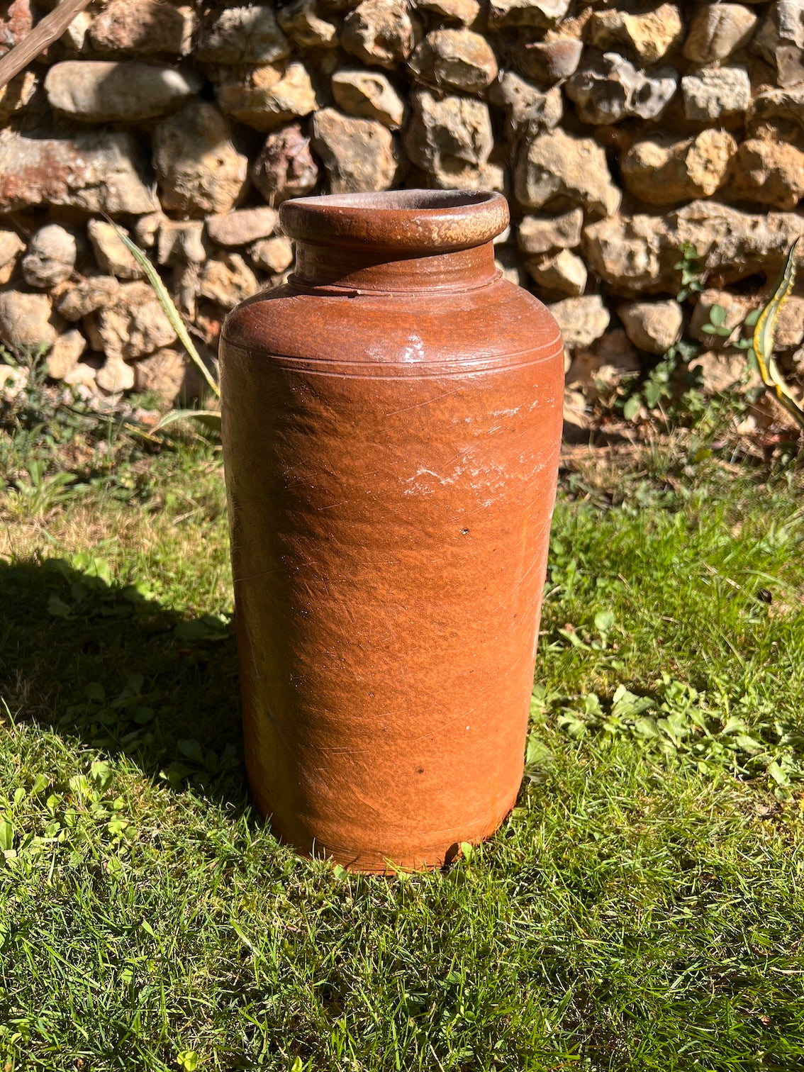 Grand vase / pot vintage en grès 35,5cm