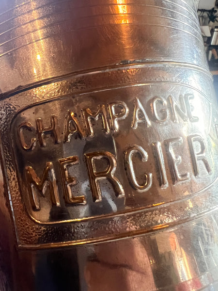 Seau à champagne vintage Champagne Mercier Epernay en métal - Années 50/60