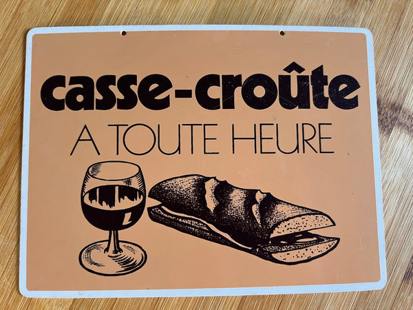 Panneau de bistrot vintage Casse-croûte à toute heure