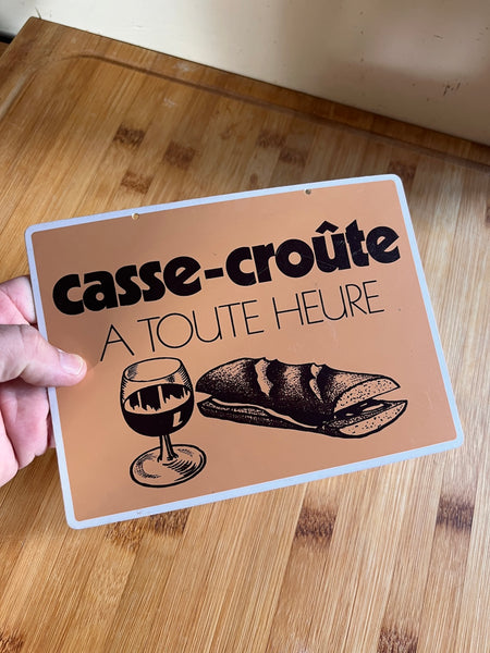 Panneau de bistrot vintage Casse-croûte à toute heure