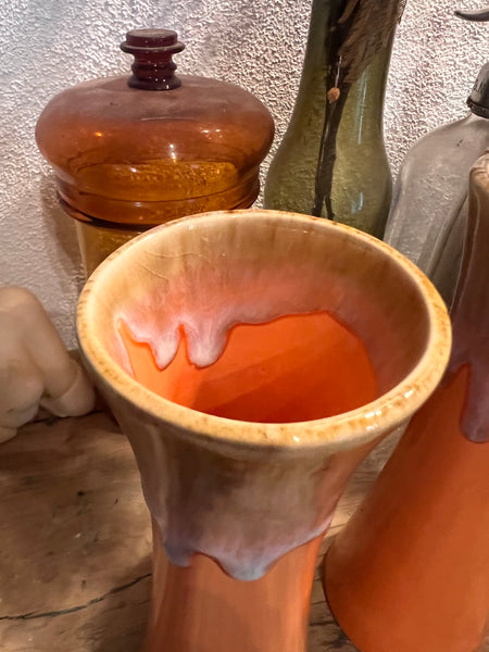 Paire de vases vintages grands modèles en céramique - Asie - Années 70