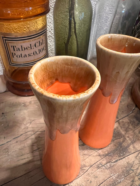 Paire de vases vintages petits modèles en céramique - Asie - Années 70