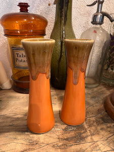 Paire de vases vintages petits modèles en céramique - Asie - Années 70