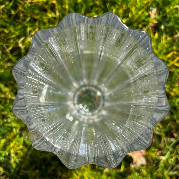 Vase cylindrique vintage en cristal - Italie - Années 60