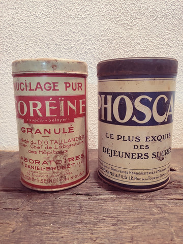 Boites anciennes en métal Phoscao et Coreïne - Années 50 - Le Sélectionneur - Brocante en ligne