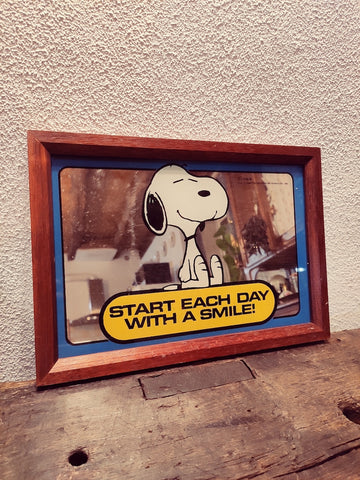 Cadre miroir vintage Snoopy - 1958 - Le Sélectionneur - Brocante en ligne