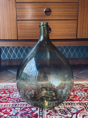 Dame jeanne en verre de 12 litres couleur verte