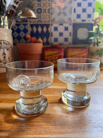 Duo de verres en cristal vintages DP - Années 70