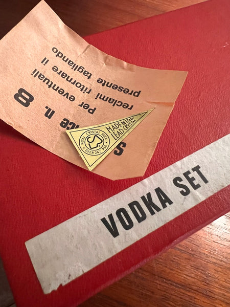 Vodka set vintage en cristal - Made in Italy - Années 70