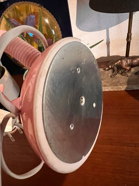 Lampe de chevet vintage avion en céramique rose poudré - France - années 80